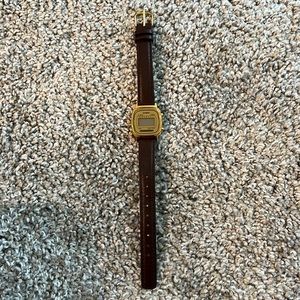 Casio brown strap watch